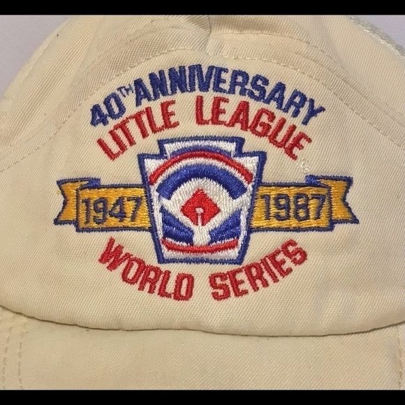 VINTAGE ~ 1987 Little League World Series 40th Ann Mesh Snapback Trucker Hat Cap - Picture 2 of 8
